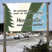 Welkomstbord van Hérouxville