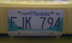 Nummerplaat van Manitoba.