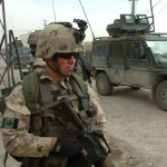 Canadian soldier during a patrol in Kandahar City. Photo: Sergeant Carole Morissette